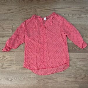 Sheer red top - size Small